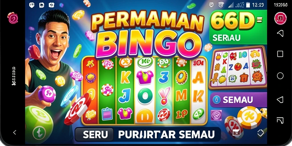 Tampilan gameplay seru dari 66D dengan kartu Bingo.
