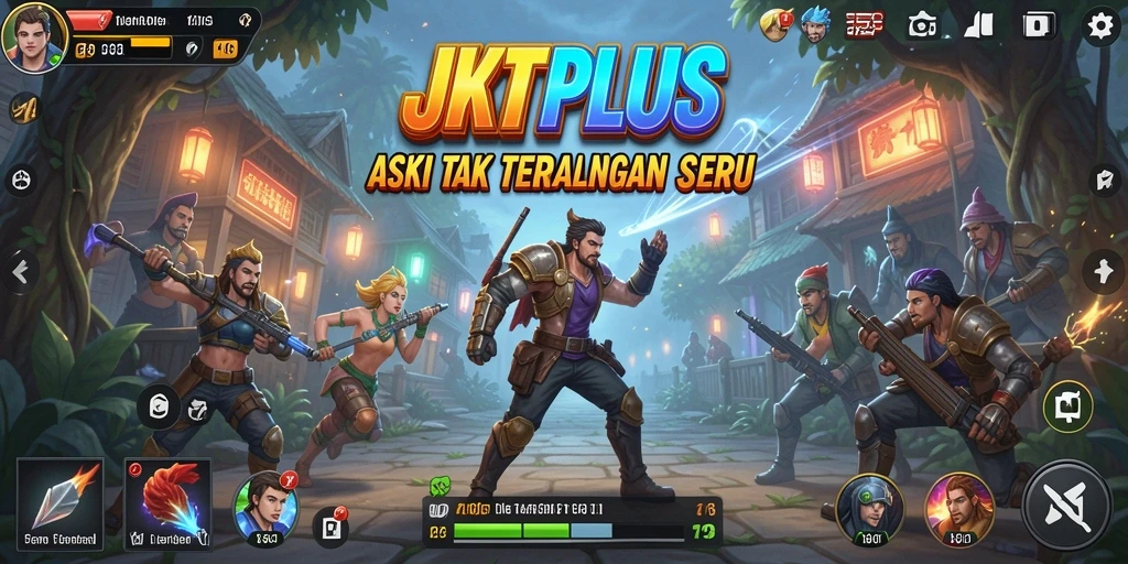 Gameplay JKTPLUS yang penuh aksi dan tantangan seru.