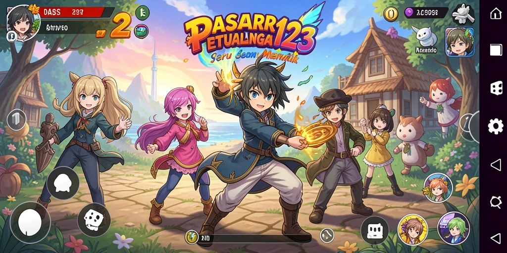 Tangkapan layar PASAR123 menampilkan aksi seru dalam permainan Anime.