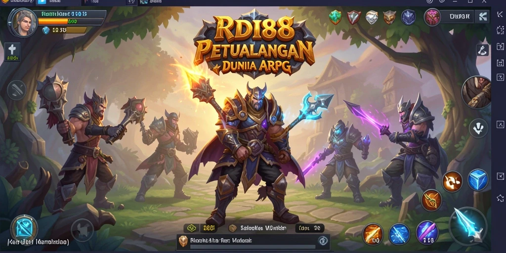 Screenshot gameplay RDI88 menunjukkan pertarungan ARPG yang dinamis dan mendebarkan.