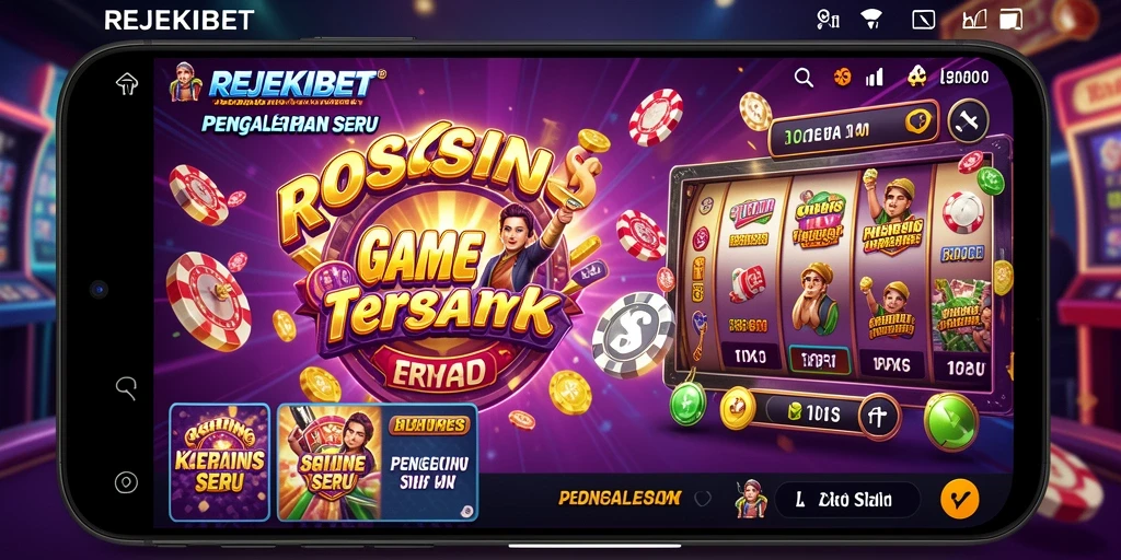Tampilan gameplay REJEKIBET yang menegangkan dan penuh warna.