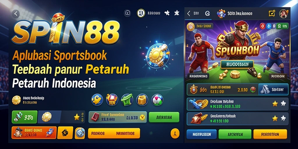 Screenshot utama SPIN88 menunjukkan antarmuka taruhan yang menarik dan informatif.