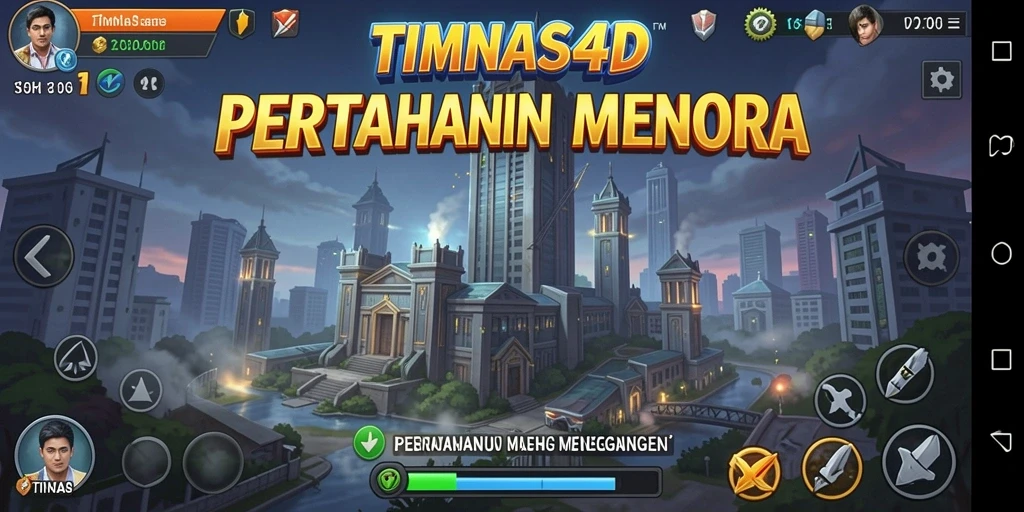 Tampilan mendebarkan dari gameplay TIMNAS4D dalam pertahanan menara.